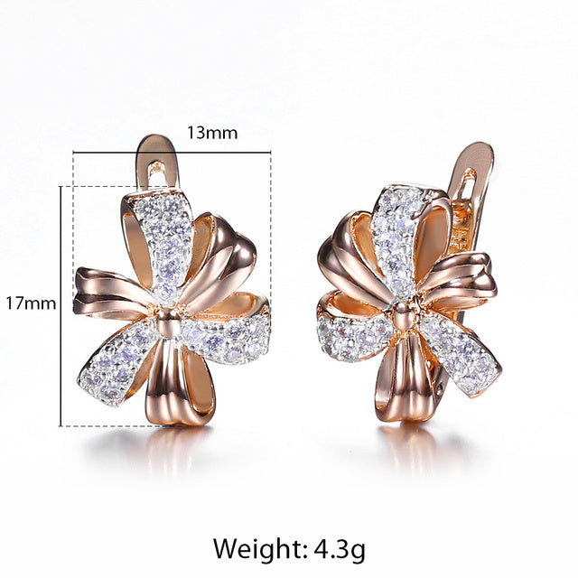 New Vintage Cut Flower Square Earrings