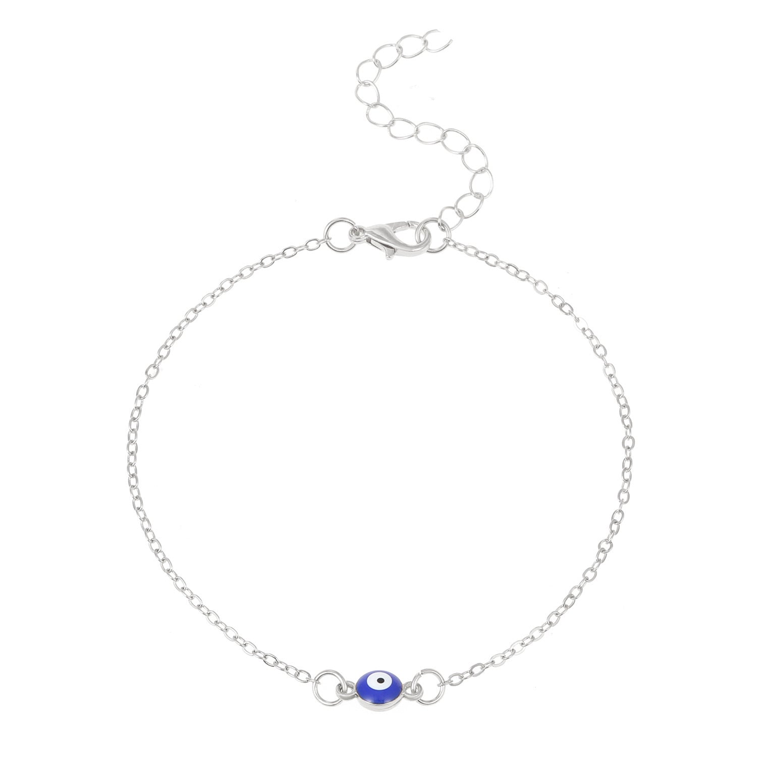 Electroplated Evil Blue Eye Anklet For Women