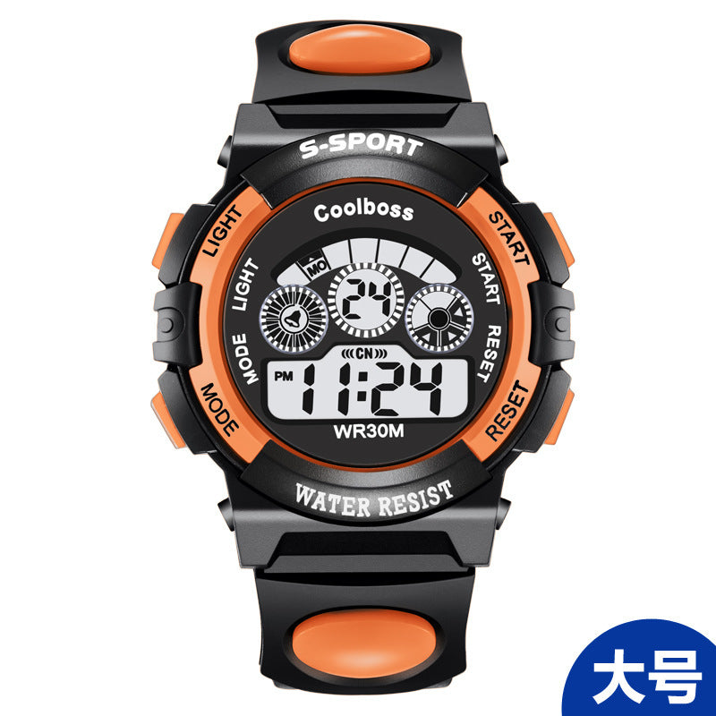 Direct manufacturers coolboss cool BOSSE children watch multifunctional light waterproof student electronic watch