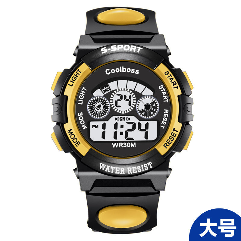 Direct manufacturers coolboss cool BOSSE children watch multifunctional light waterproof student electronic watch