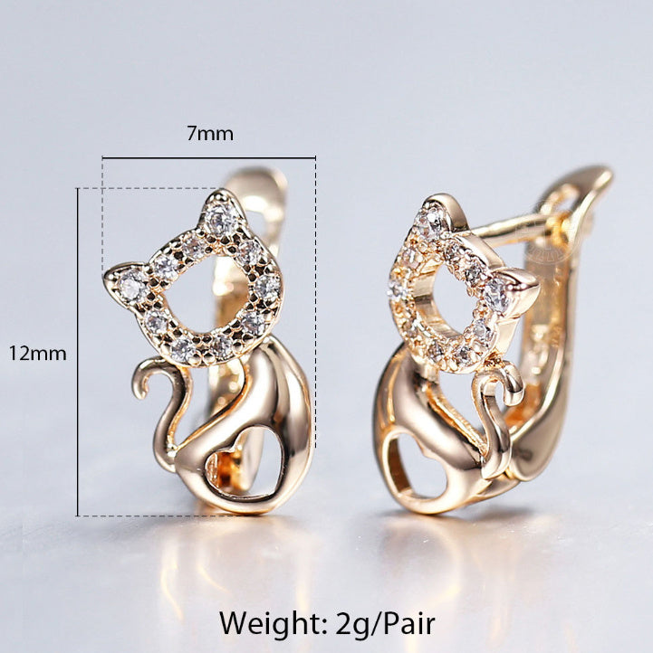 New Vintage Cut Flower Square Earrings