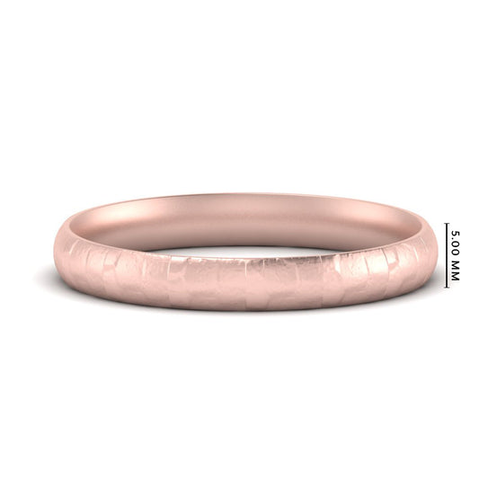 Lightweight Rock Texture Mens Wedding Band