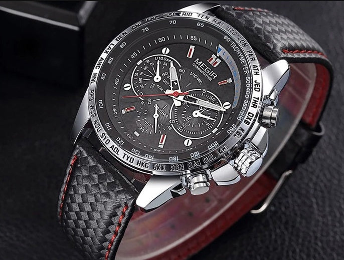 Wholesale Original   1010 Leather Strap 3ATM Waterproof Quartz Luxury Business Mens Watches