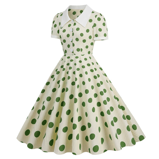 Retro Graphy Date Commuting Elegant Sisters Party Picnic Outing Dresses