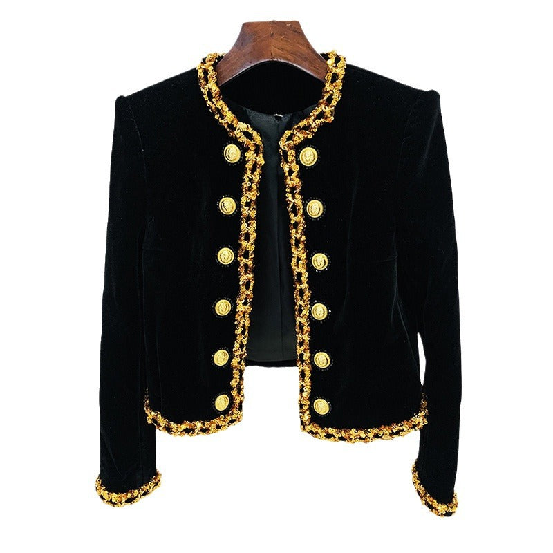 Innovative Fashion Bead Sequined Chain Veet Jackets