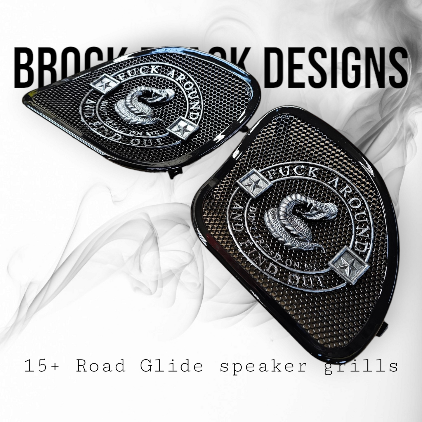 98-2024+ Road Glide inner 3D Don't Tread on me speakers grill covers set