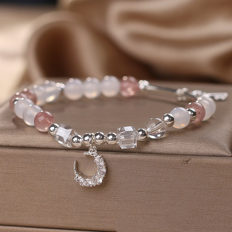 Natural Strawberry Quartz Bracelet Women's Special Interest Light Luxury