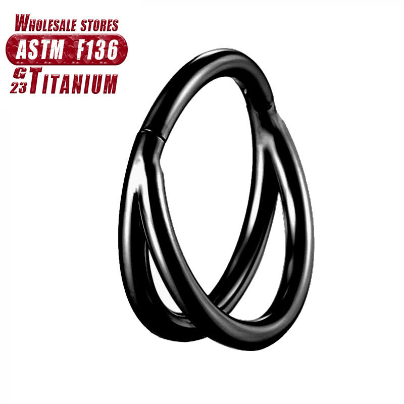 F136 Titanium Alloy Fork Nose Ring Human Body Puncture Ornament