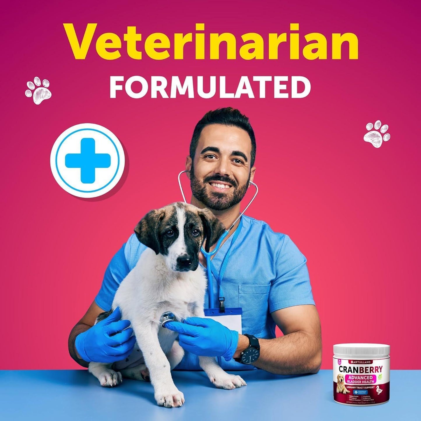 Dog UTI Treatment Cranberry Supplement & Bladder Control for Dogs Urinary