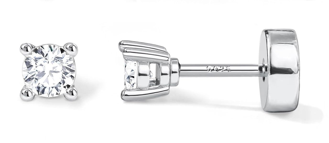 Stainless Steel 18K Gold Zircon Ear Bone Stud Titanium Steel Mini Ear Studs