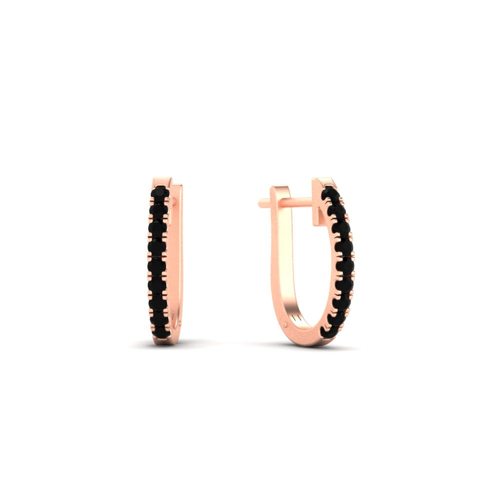 Round Cut 0.25 Ct Diamond Hoop Earrings