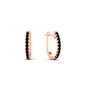 Round Cut 0.25 Ct Diamond Hoop Earrings