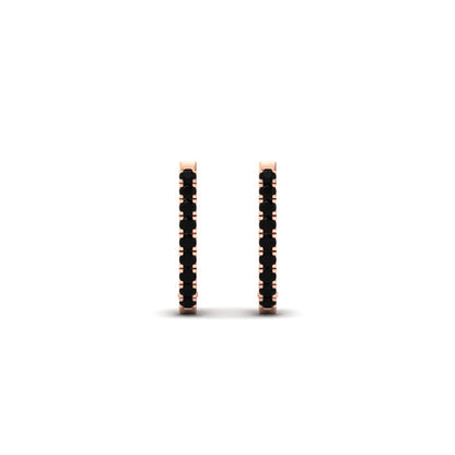 Round Cut 0.25 Ct Diamond Hoop Earrings