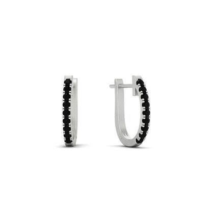 Round Cut 0.25 Ct Diamond Hoop Earrings