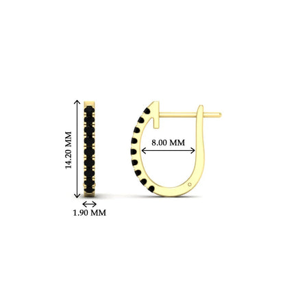 Round Cut 0.25 Ct Diamond Hoop Earrings