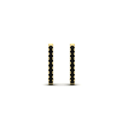 Round Cut 0.25 Ct Diamond Hoop Earrings
