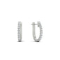 Round Cut 0.25 Ct Diamond Hoop Earrings