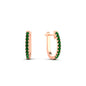 Round Cut 0.25 Ct Diamond Hoop Earrings