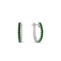 Round Cut 0.25 Ct Diamond Hoop Earrings