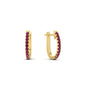 Round Cut 0.25 Ct Diamond Hoop Earrings