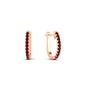 Round Cut 0.25 Ct Diamond Hoop Earrings