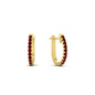 Round Cut 0.25 Ct Diamond Hoop Earrings