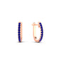 Round Cut 0.25 Ct Diamond Hoop Earrings