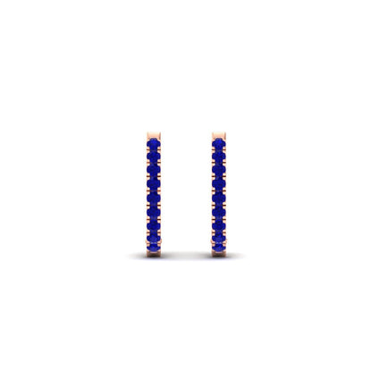 Round Cut 0.25 Ct Diamond Hoop Earrings