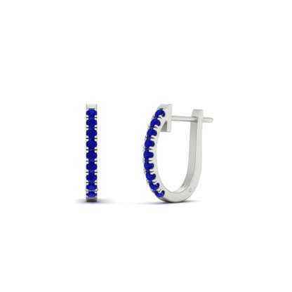 Round Cut 0.25 Ct Diamond Hoop Earrings