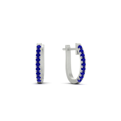 Round Cut 0.25 Ct Diamond Hoop Earrings