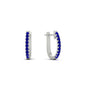 Round Cut 0.25 Ct Diamond Hoop Earrings