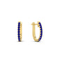 Round Cut 0.25 Ct Diamond Hoop Earrings