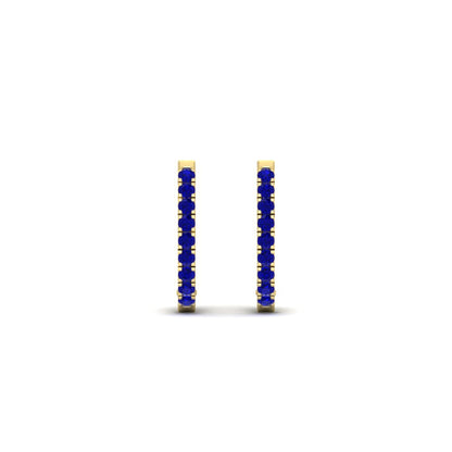 Round Cut 0.25 Ct Diamond Hoop Earrings