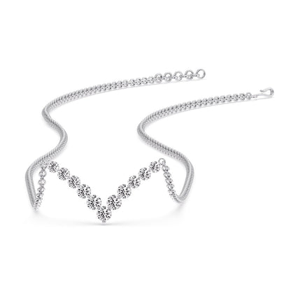 Round Graduated V-Necklace