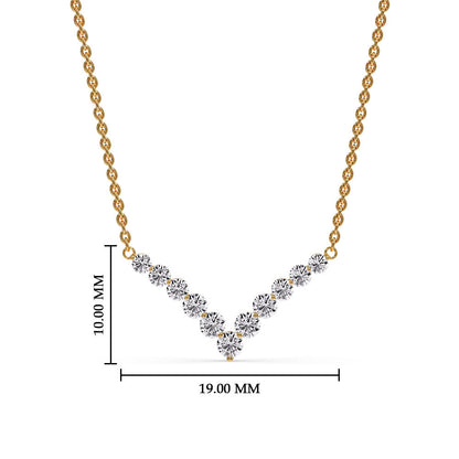 Round Graduated V-Necklace