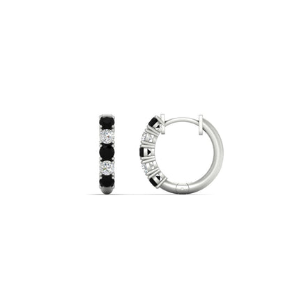 1/2 Carat Stunning Five Stone Huggie Hoops Earrings
