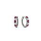 1/2 Carat Stunning Five Stone Huggie Hoops Earrings