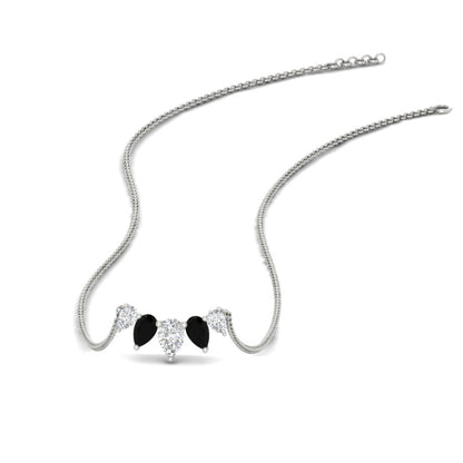 0.75 Carat 5 Stone Pear Shaped Diamond Necklace