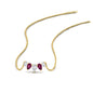 0.75 Carat 5 Stone Pear Shaped Diamond Necklace