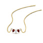 0.75 Carat 5 Stone Pear Shaped Diamond Necklace