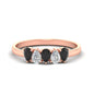 0.75 Carat 5 Stone Wedding Band Diamond Teardrop