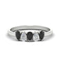 0.75 Carat 5 Stone Wedding Band Diamond Teardrop