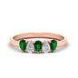 0.75 Carat 5 Stone Wedding Band Diamond Teardrop