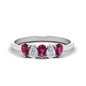 0.75 Carat 5 Stone Wedding Band Diamond Teardrop