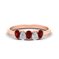 0.75 Carat 5 Stone Wedding Band Diamond Teardrop
