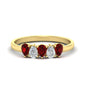 0.75 Carat 5 Stone Wedding Band Diamond Teardrop