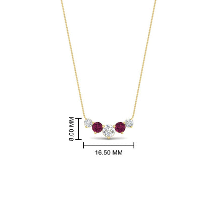 0.75 Carat Graduating Round Diamond Pendant