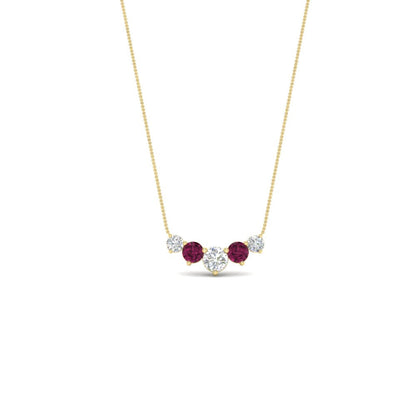 0.75 Carat Graduating Round Diamond Pendant