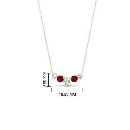 0.75 Carat Graduating Round Diamond Pendant