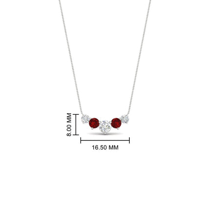 0.75 Carat Graduating Round Diamond Pendant